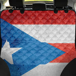 Grunge Puerto Rican Flag Print Pet Car Back Seat Cover