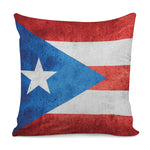 Grunge Puerto Rican Flag Print Pillow Cover