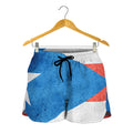 Grunge Puerto Rican Flag Print Women's Shorts