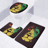 Grunge Rasta Lion Print 3 Piece Bath Mat Set