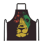 Grunge Rasta Lion Print Apron
