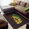 Grunge Rasta Lion Print Floor Mat