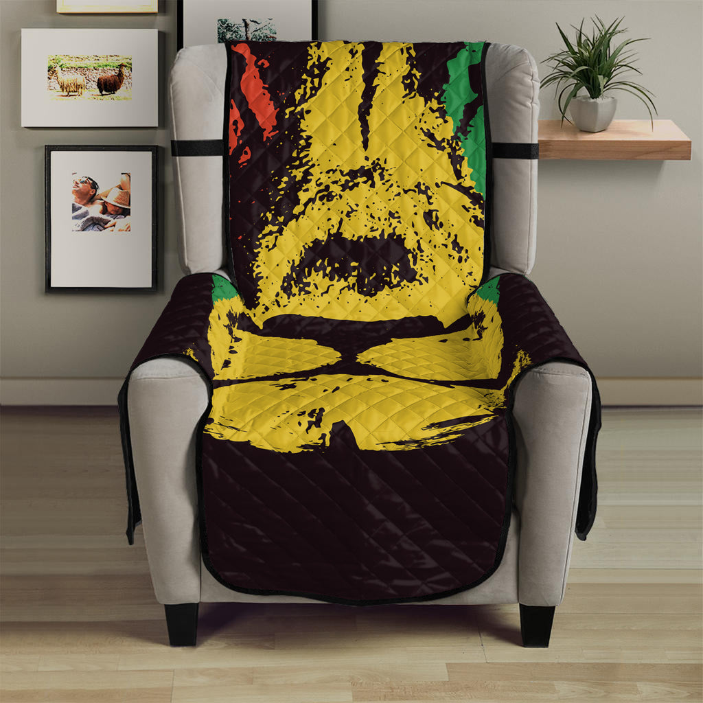 Grunge Rasta Lion Print Armchair Protector