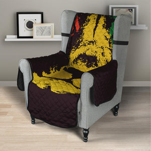 Grunge Rasta Lion Print Armchair Protector