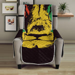 Grunge Rasta Lion Print Armchair Protector