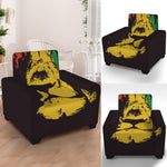 Grunge Rasta Lion Print Armchair Slipcover