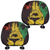 Grunge Rasta Lion Print Car Headrest Covers