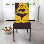 Grunge Rasta Lion Print Dining Chair Slipcover