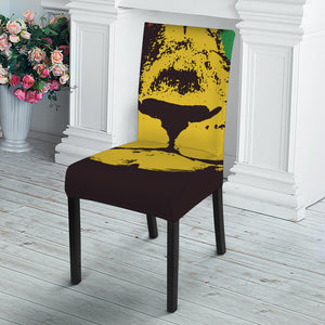 Grunge Rasta Lion Print Dining Chair Slipcover