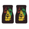 Grunge Rasta Lion Print Front Car Floor Mats