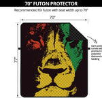 Grunge Rasta Lion Print Futon Protector