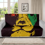 Grunge Rasta Lion Print Futon Protector