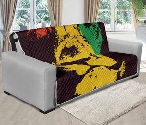 Grunge Rasta Lion Print Futon Protector