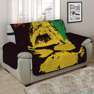 Grunge Rasta Lion Print Half Sofa Protector