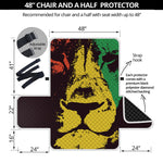 Grunge Rasta Lion Print Half Sofa Protector