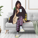 Grunge Rasta Lion Print Hooded Blanket