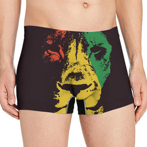 Grunge Rasta Lion Print Men's Boxer Briefs