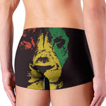 Grunge Rasta Lion Print Men's Boxer Briefs