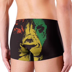 Grunge Rasta Lion Print Men's Boxer Briefs