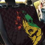 Grunge Rasta Lion Print Pet Car Back Seat Cover