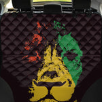 Grunge Rasta Lion Print Pet Car Back Seat Cover