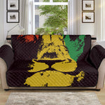 Grunge Rasta Lion Print Sofa Protector