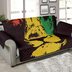 Grunge Rasta Lion Print Sofa Protector