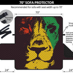 Grunge Rasta Lion Print Sofa Protector