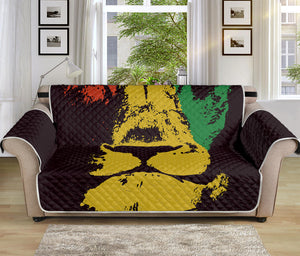 Grunge Rasta Lion Print Sofa Protector