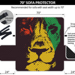 Grunge Rasta Lion Print Sofa Protector