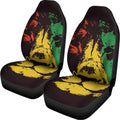 Grunge Rasta Lion Print Universal Fit Car Seat Covers