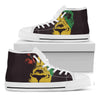 Grunge Rasta Lion Print White High Top Shoes