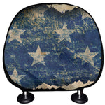 Grunge Ripped Paper American Flag Print Car Headrest Covers
