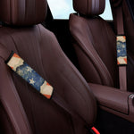 Grunge Ripped Paper American Flag Print Car Seat Belt Covers