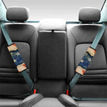 Grunge Ripped Paper American Flag Print Car Seat Belt Covers