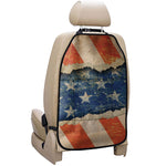 Grunge Ripped Paper American Flag Print Car Seat Organizers