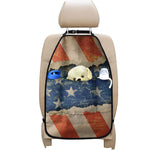 Grunge Ripped Paper American Flag Print Car Seat Organizers