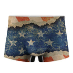 Grunge Ripped Paper American Flag Print Men's Boxer Briefs