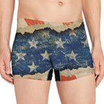Grunge Ripped Paper American Flag Print Men's Boxer Briefs