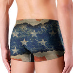Grunge Ripped Paper American Flag Print Men's Boxer Briefs