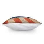 Grunge Ripped Paper American Flag Print Pillow Cover
