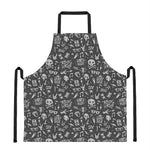 Grunge Rock And Roll Pattern Print Apron