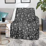 Grunge Rock And Roll Pattern Print Blanket