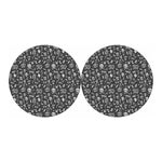 Grunge Rock And Roll Pattern Print Car Coasters