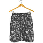 Grunge Rock And Roll Pattern Print Men's Shorts