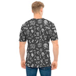 Grunge Rock And Roll Pattern Print Men's T-Shirt