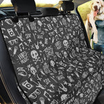 Grunge Rock And Roll Pattern Print Pet Car Back Seat Cover