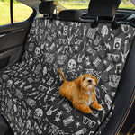 Grunge Rock And Roll Pattern Print Pet Car Back Seat Cover