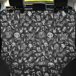 Grunge Rock And Roll Pattern Print Pet Car Back Seat Cover