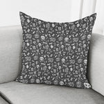 Grunge Rock And Roll Pattern Print Pillow Cover
